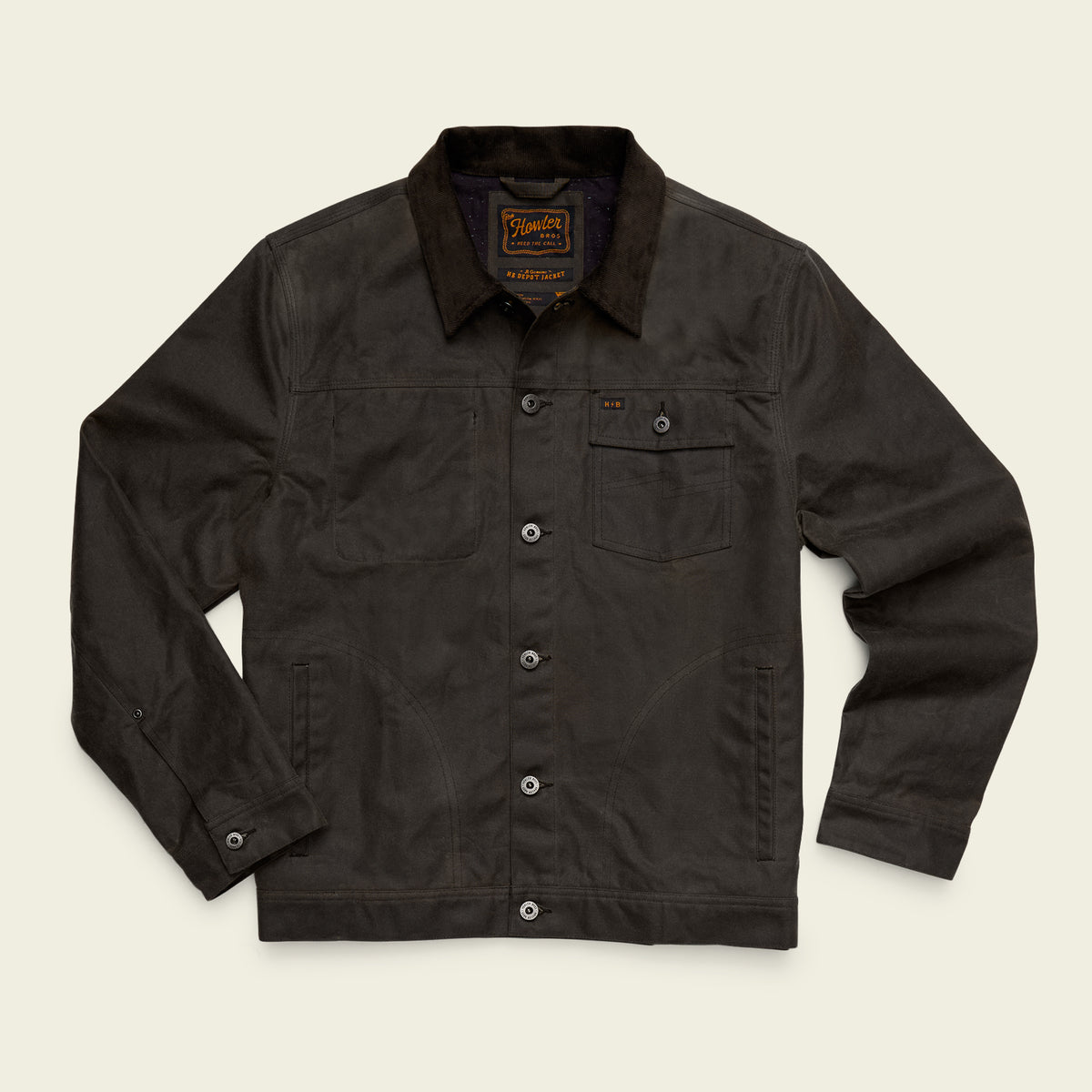Waxed Depot Jacket - Bark - View 1