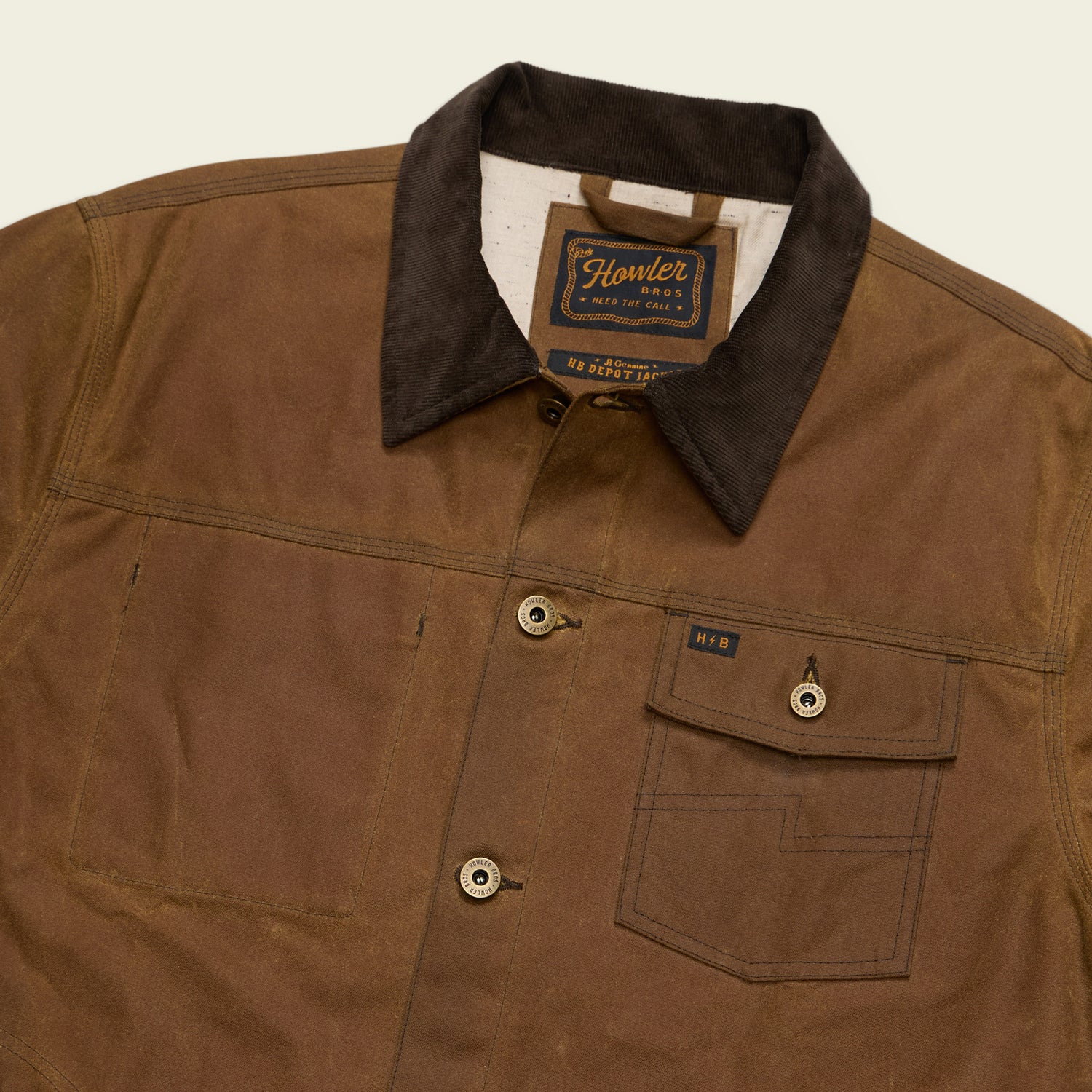 Waxed Depot Jacket - Camel - View 3