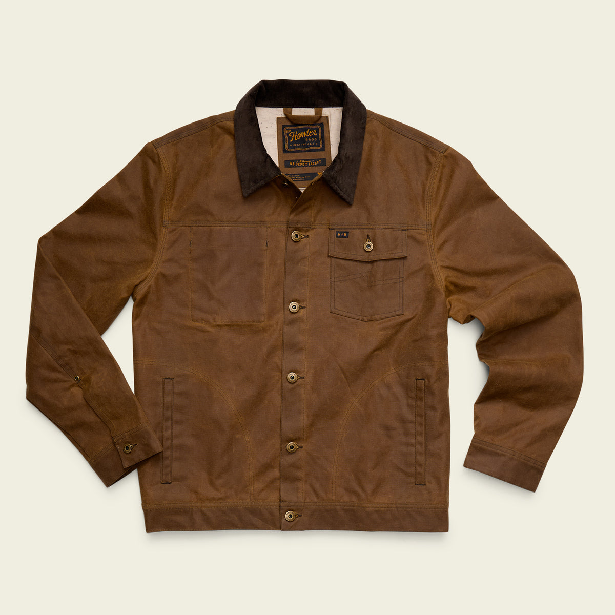 Waxed Depot Jacket - Camel - View 1