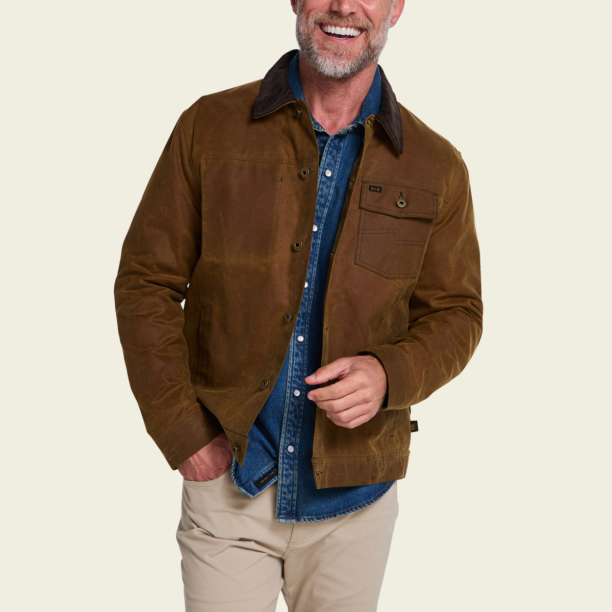Waxed Depot Jacket - Camel - View 4