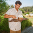 H Bar B Snapshirt - Bouquets : Beige