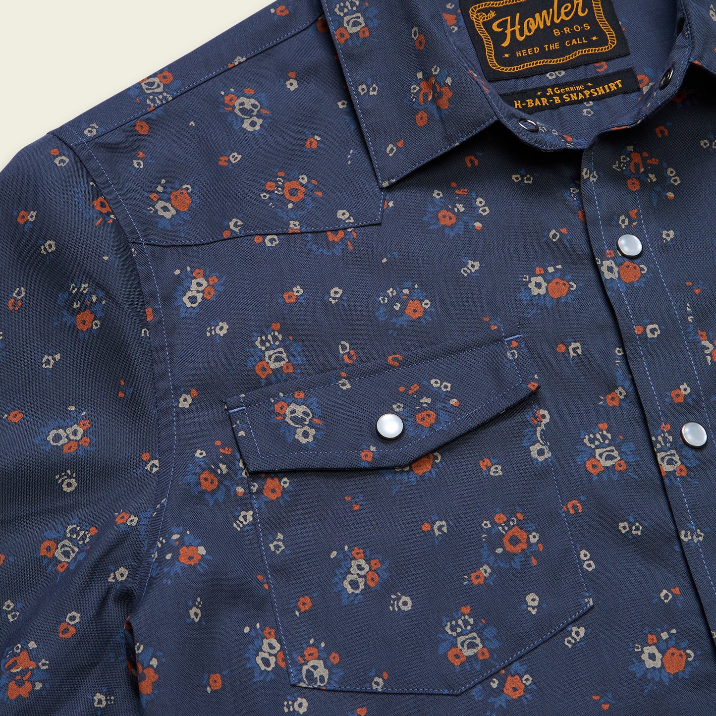 H Bar B Snapshirt - Bouquets : Midnight - View 6