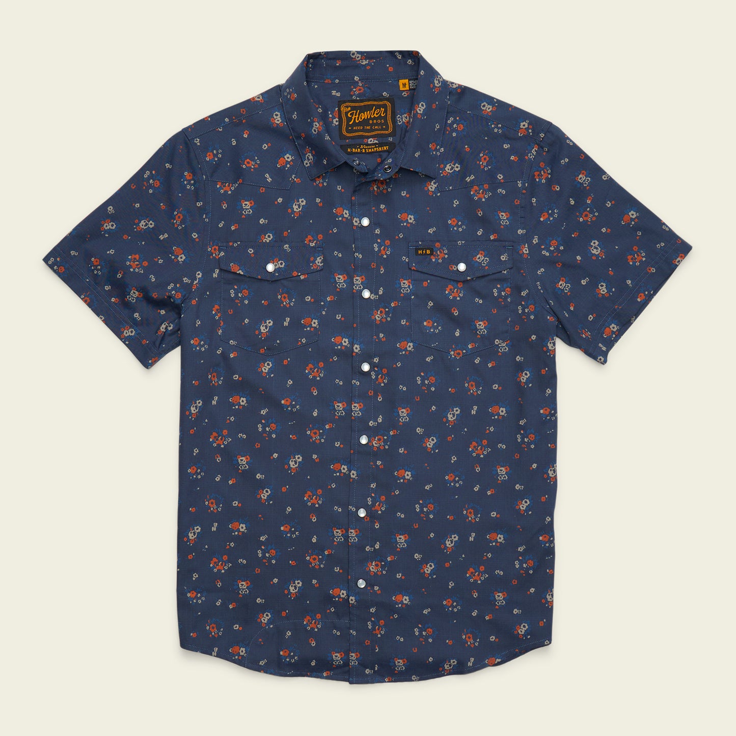 H Bar B Snapshirt - Bouquets : Midnight - View 1