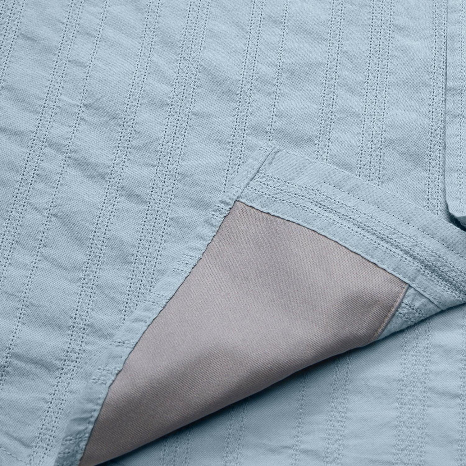 H Bar B Snapshirt - Eyelet Stripe : Sky Blue - View 7