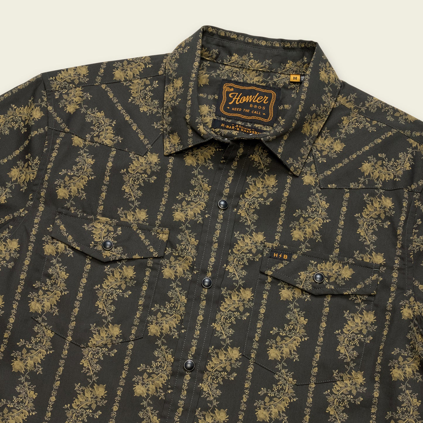 H Bar B Snapshirt - Grampa’s Curtains : Antique Black - View 3