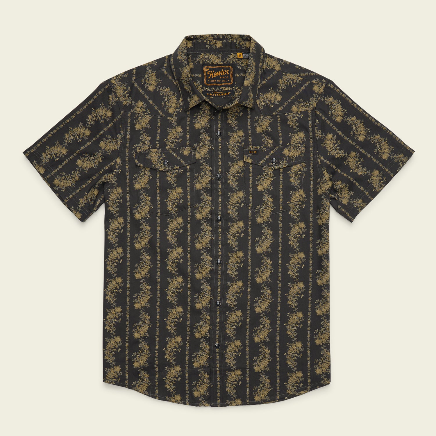 H Bar B Snapshirt - Grampa’s Curtains : Antique Black - View 1