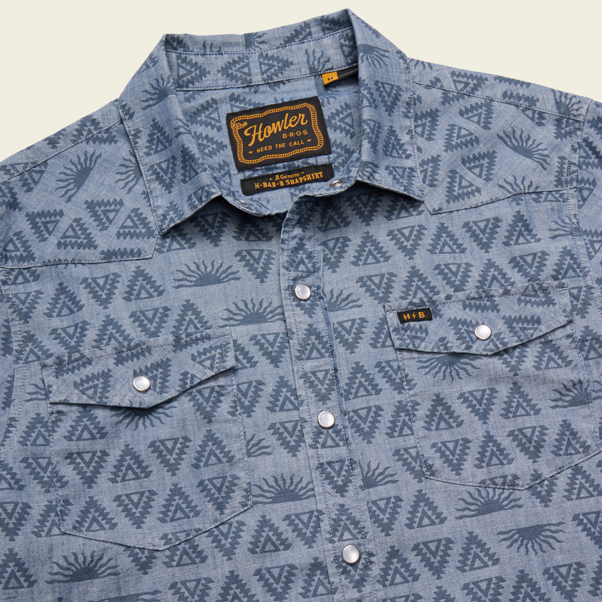 H Bar B Snapshirt - Petrol - View 3