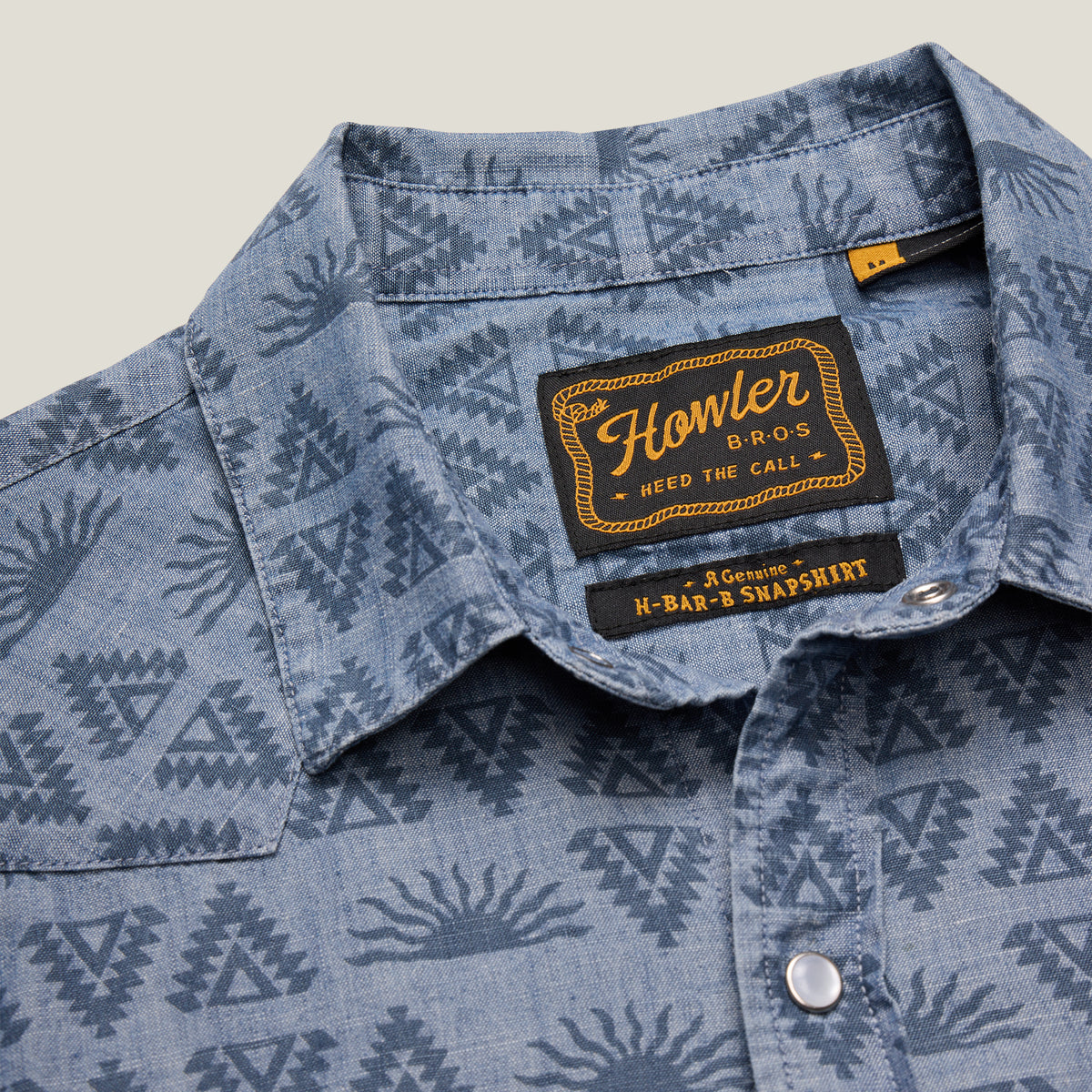 H Bar B Snapshirt - Petrol - View 5
