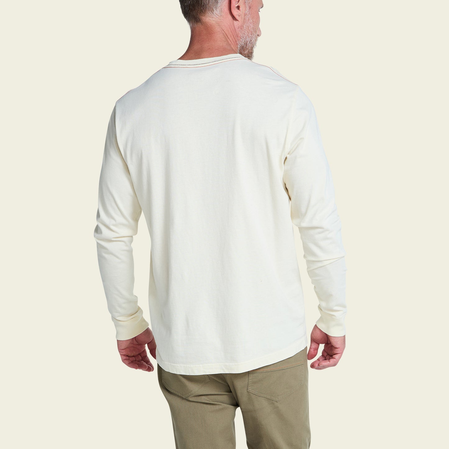 El Monito Surfs Cotton Longsleeve T-Shirt - Natural - View 4