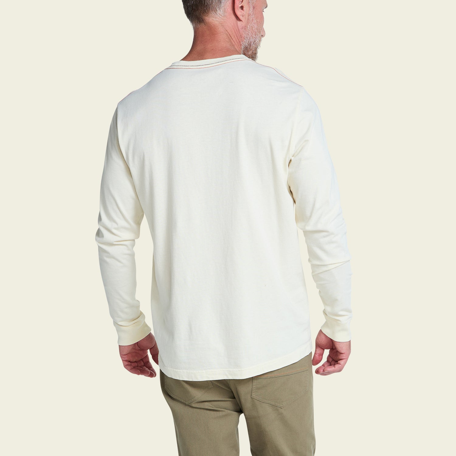 El Monito Surfs Cotton Longsleeve T-Shirt - Natural - View 4