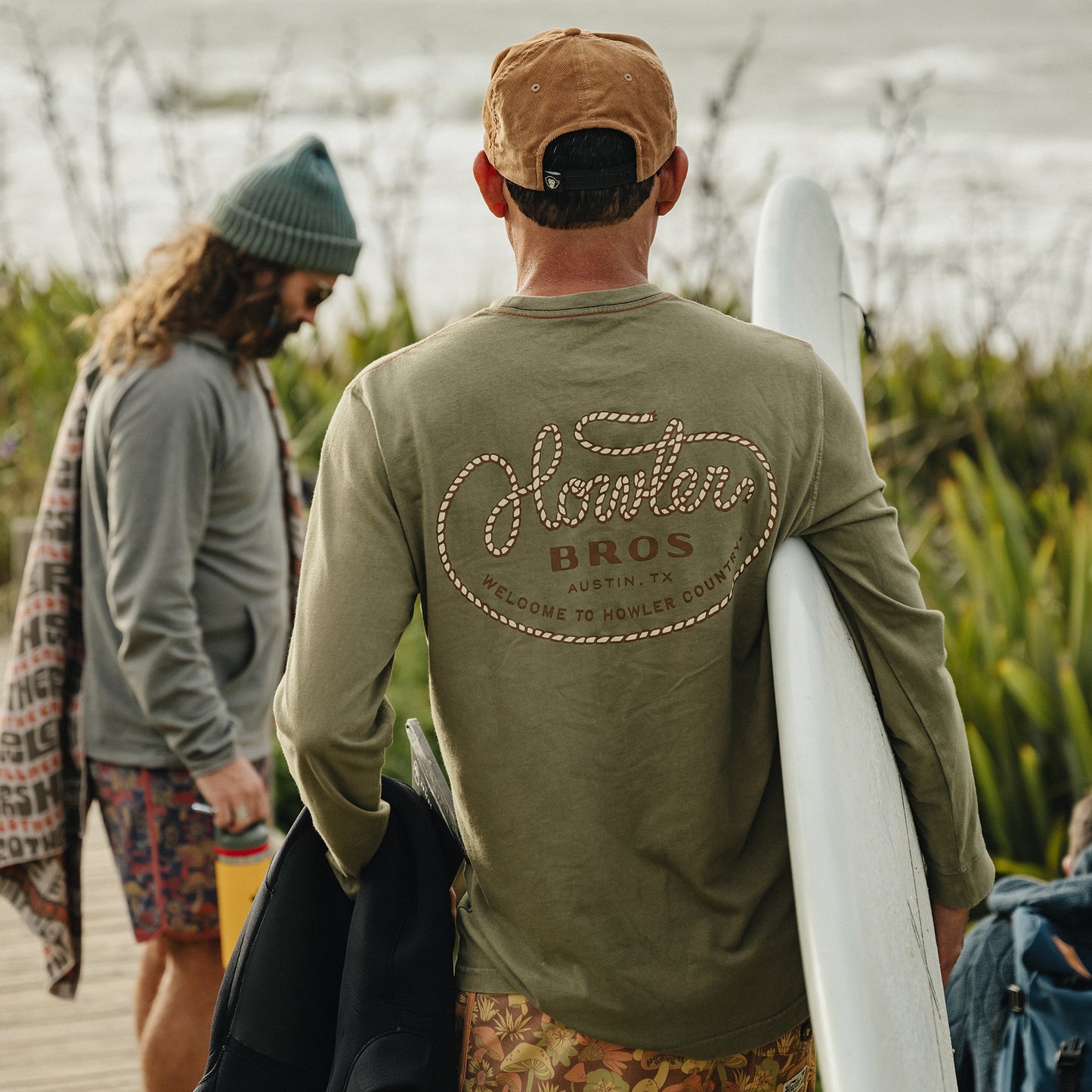 Howler Lasso Cotton Longsleeve T-Shirt - Fatigue - View 2