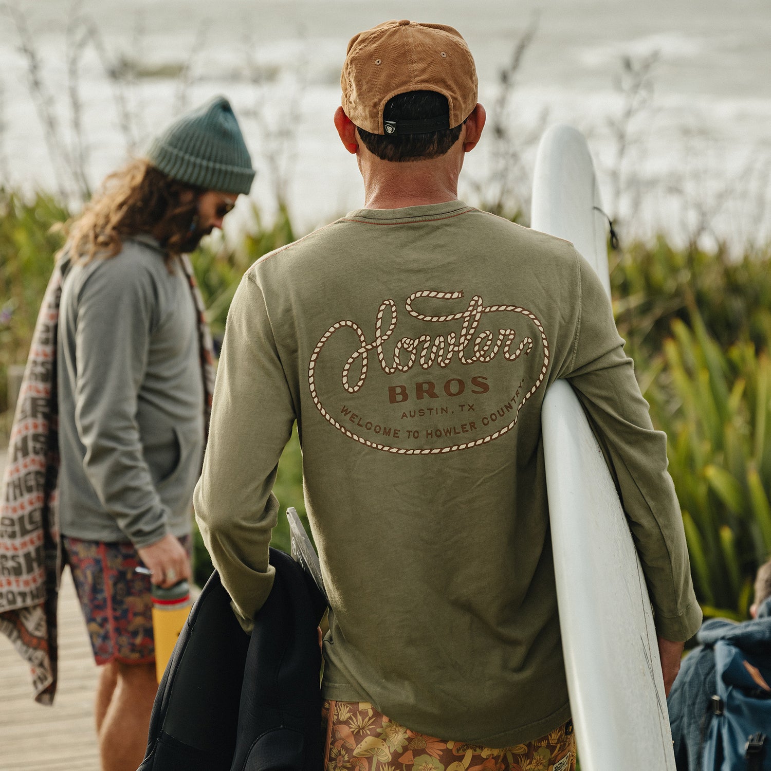 Howler Lasso Cotton Longsleeve T-Shirt - Fatigue - View 2