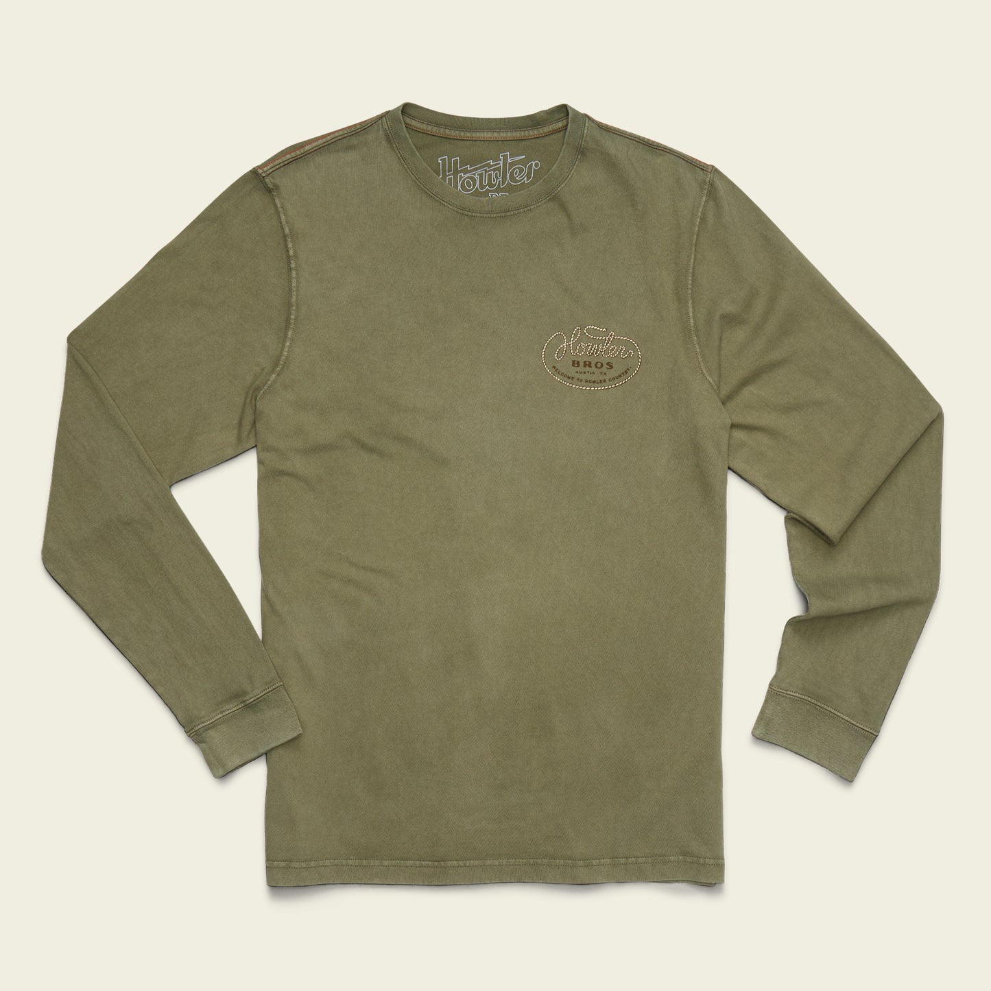 Howler Lasso Cotton Longsleeve T-Shirt - Fatigue - View 3