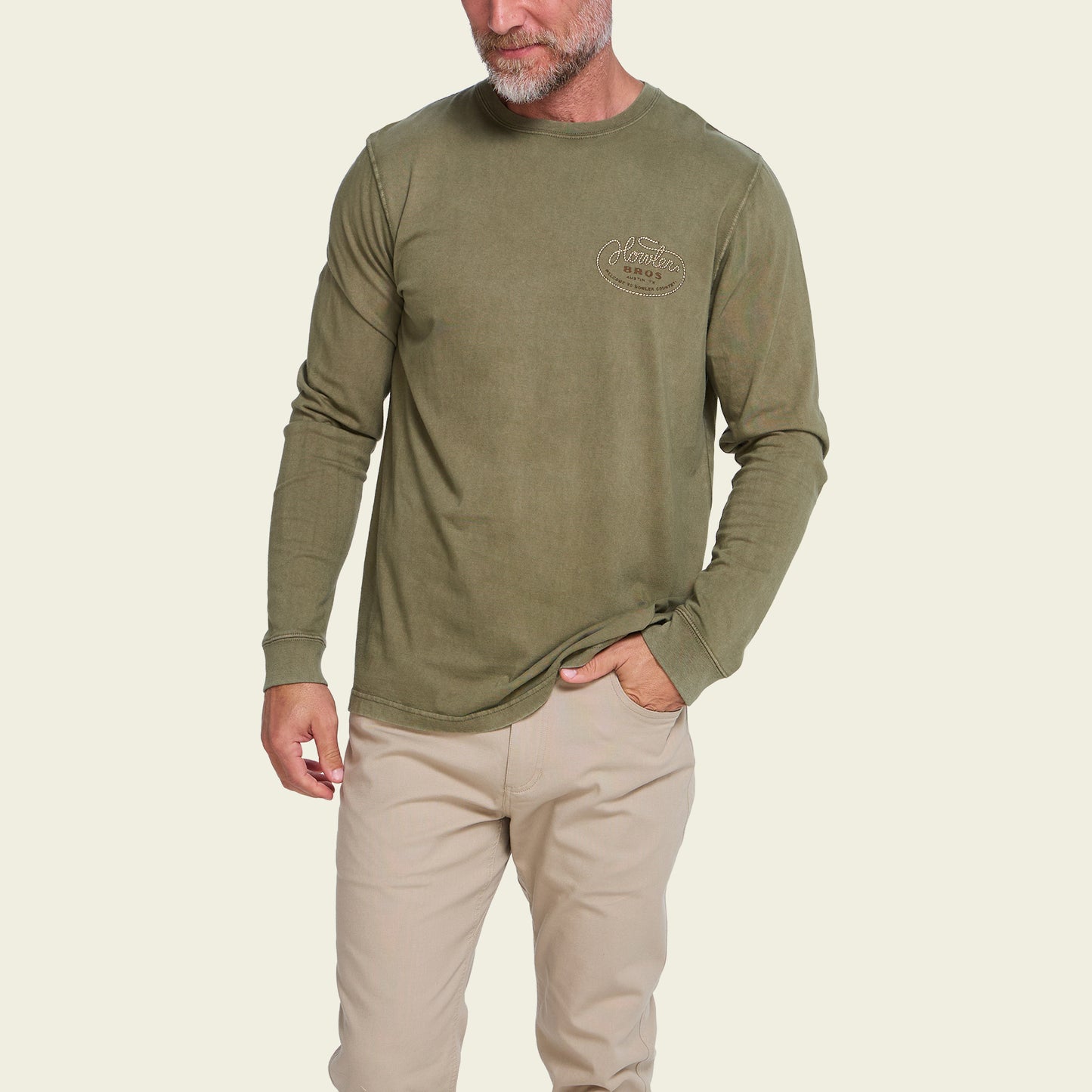 Howler Lasso Cotton Longsleeve T-Shirt - Fatigue - View 4