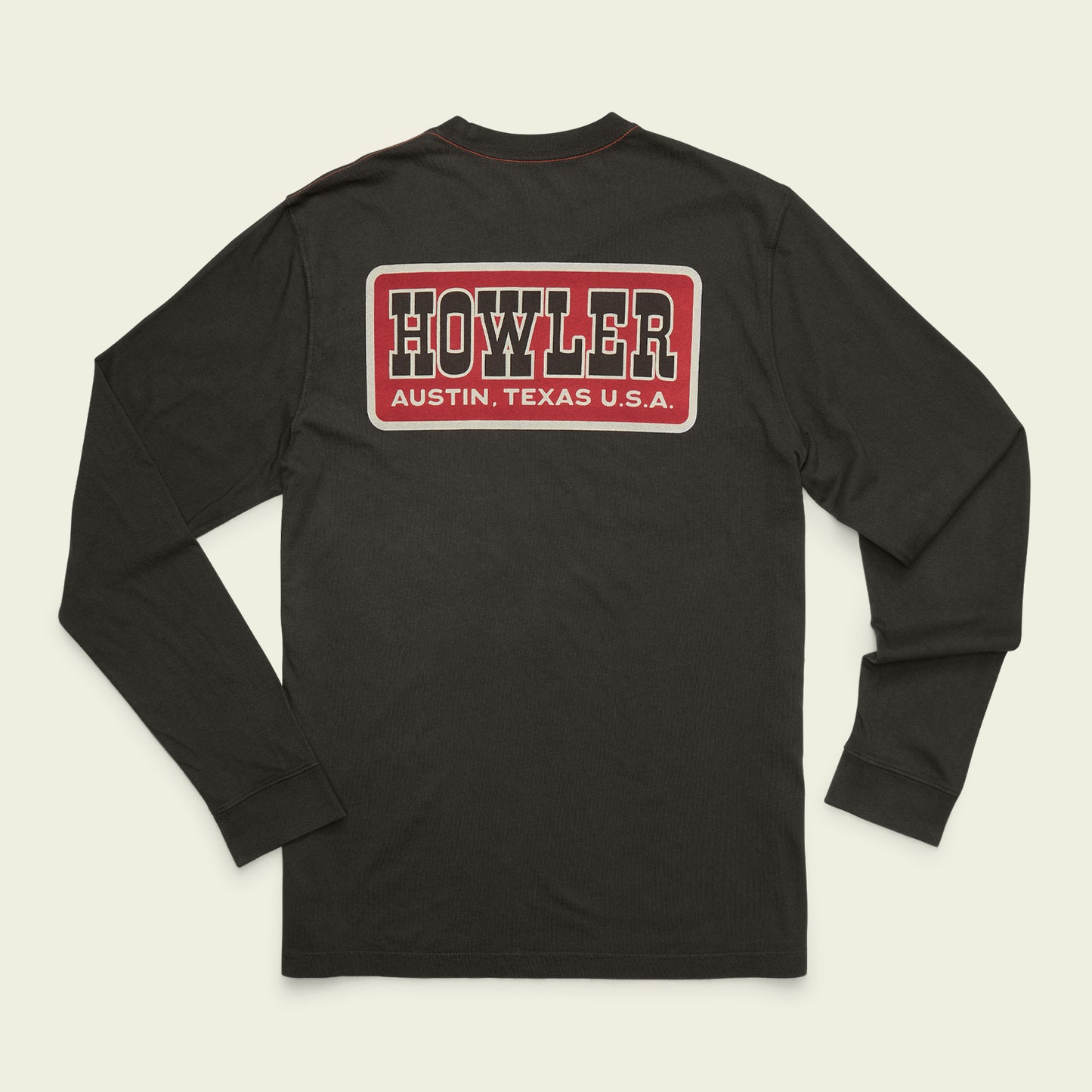Howler Slab Cotton Longsleeve T-Shirt - Antique Black - View 1