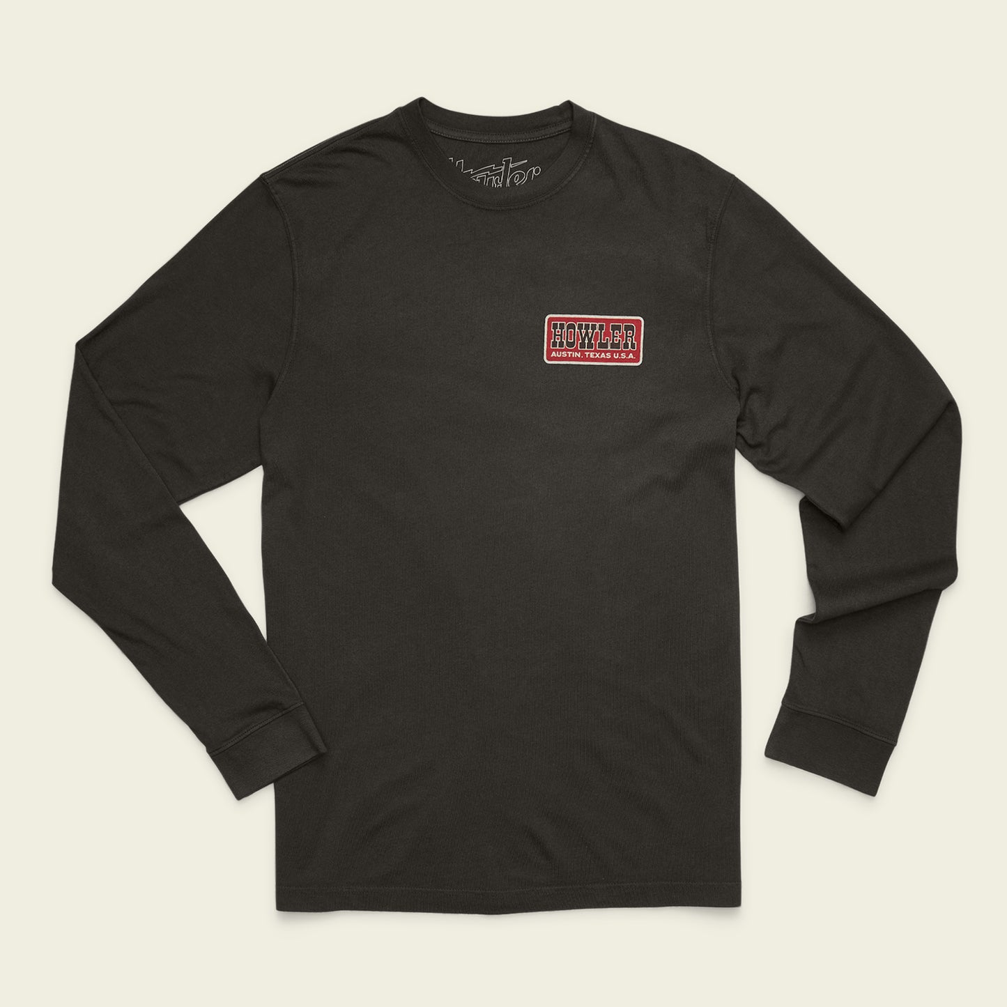 Howler Slab Cotton Longsleeve T-Shirt - Antique Black - View 3
