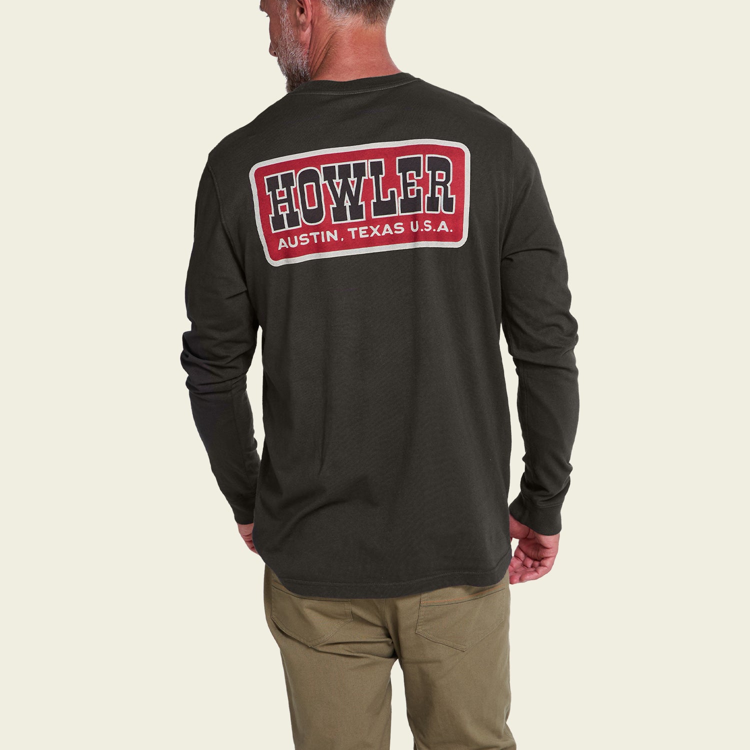 Howler Slab Cotton Longsleeve T-Shirt - Antique Black - View 5