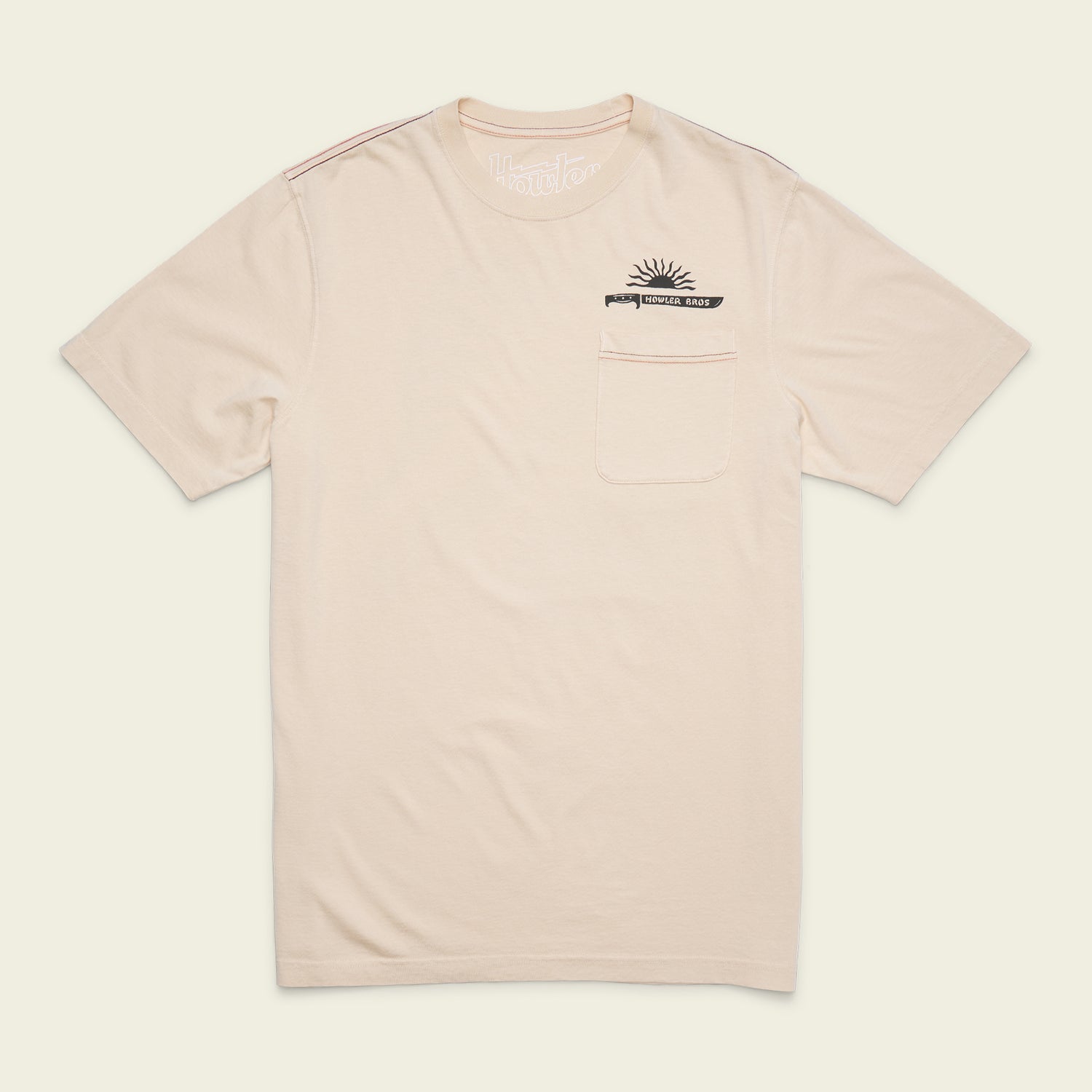 HB Machete Cotton Pocket T-Shirt - Sand - View 3