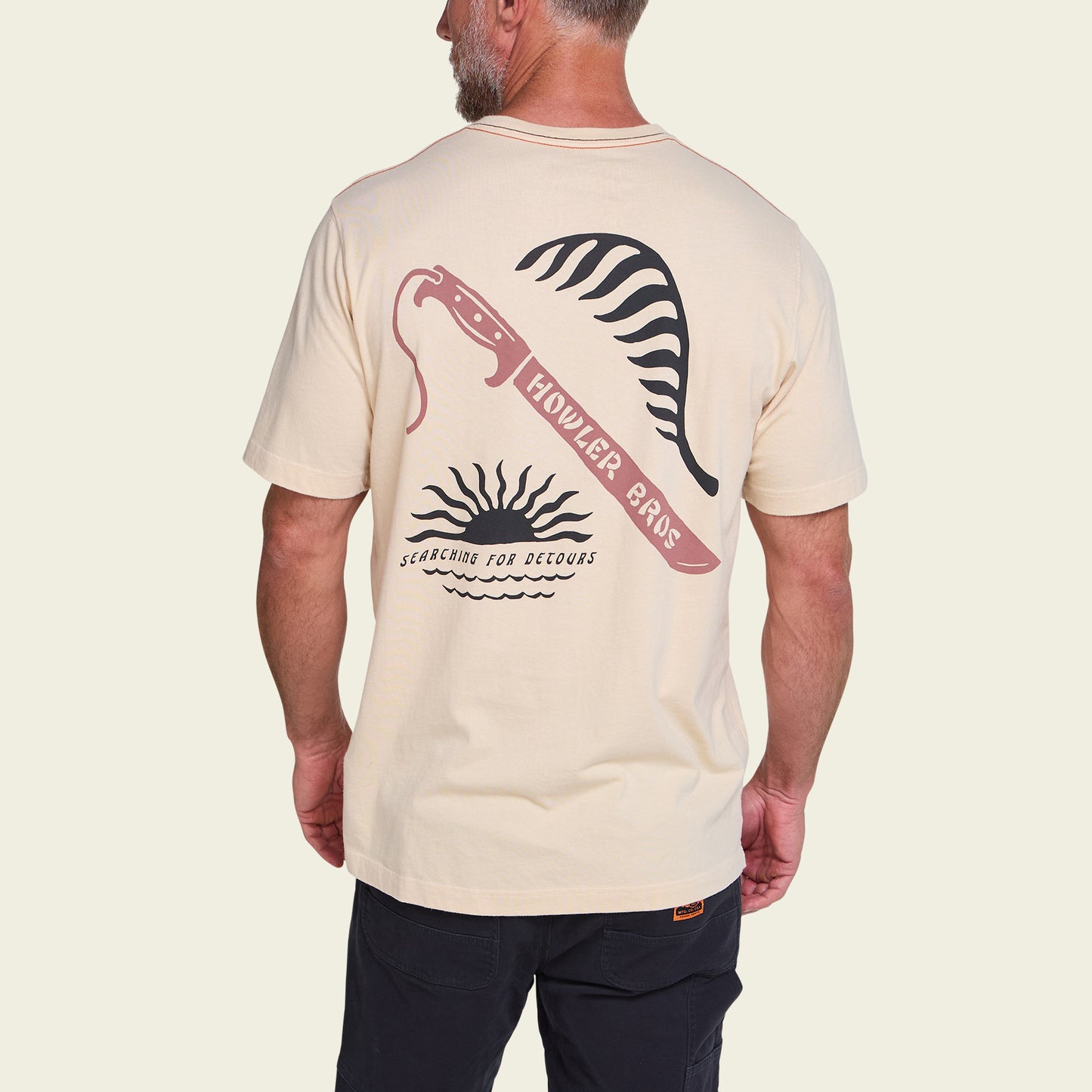 HB Machete Cotton Pocket T-Shirt - Sand - View 5
