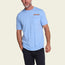 Tarpon Grid Cotton Pocket T-Shirt - Light Blue
