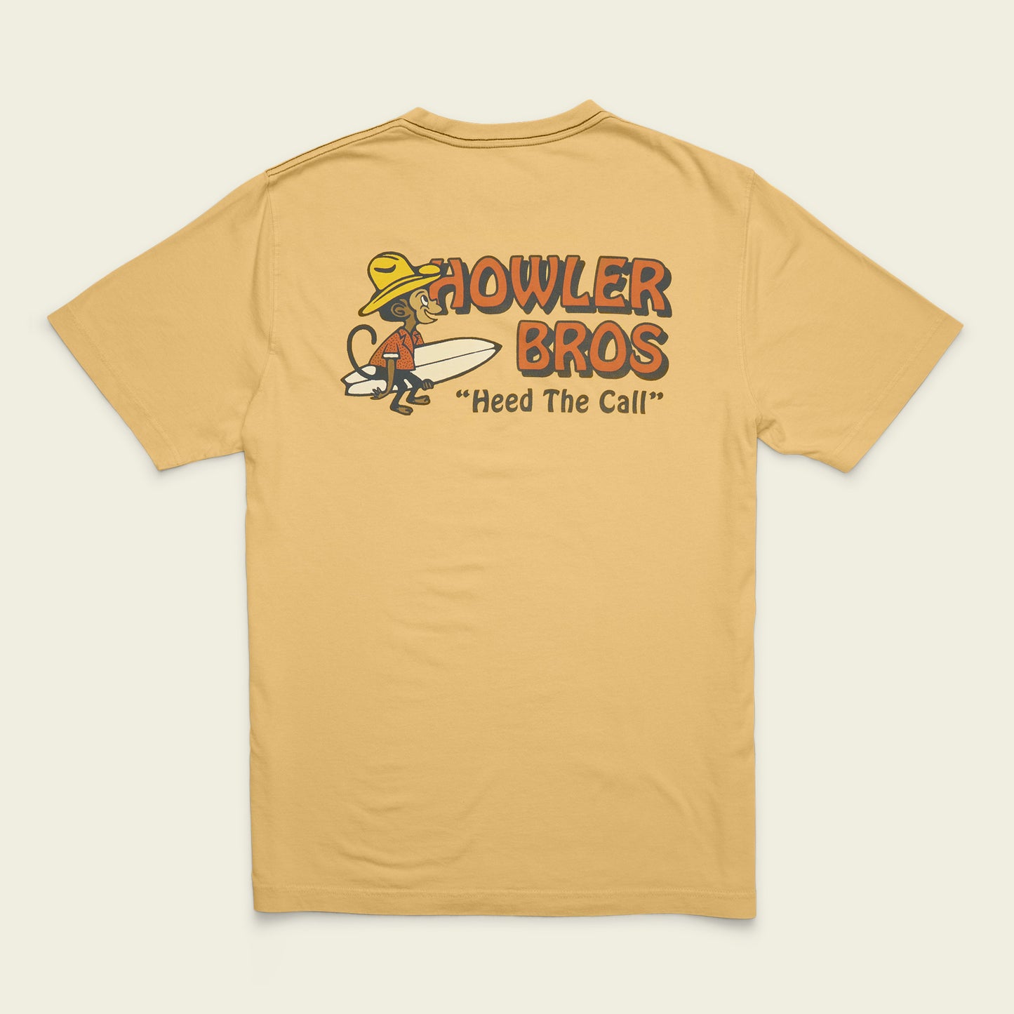 El Monito Surfs Cotton T-Shirt - Rattan - View 1