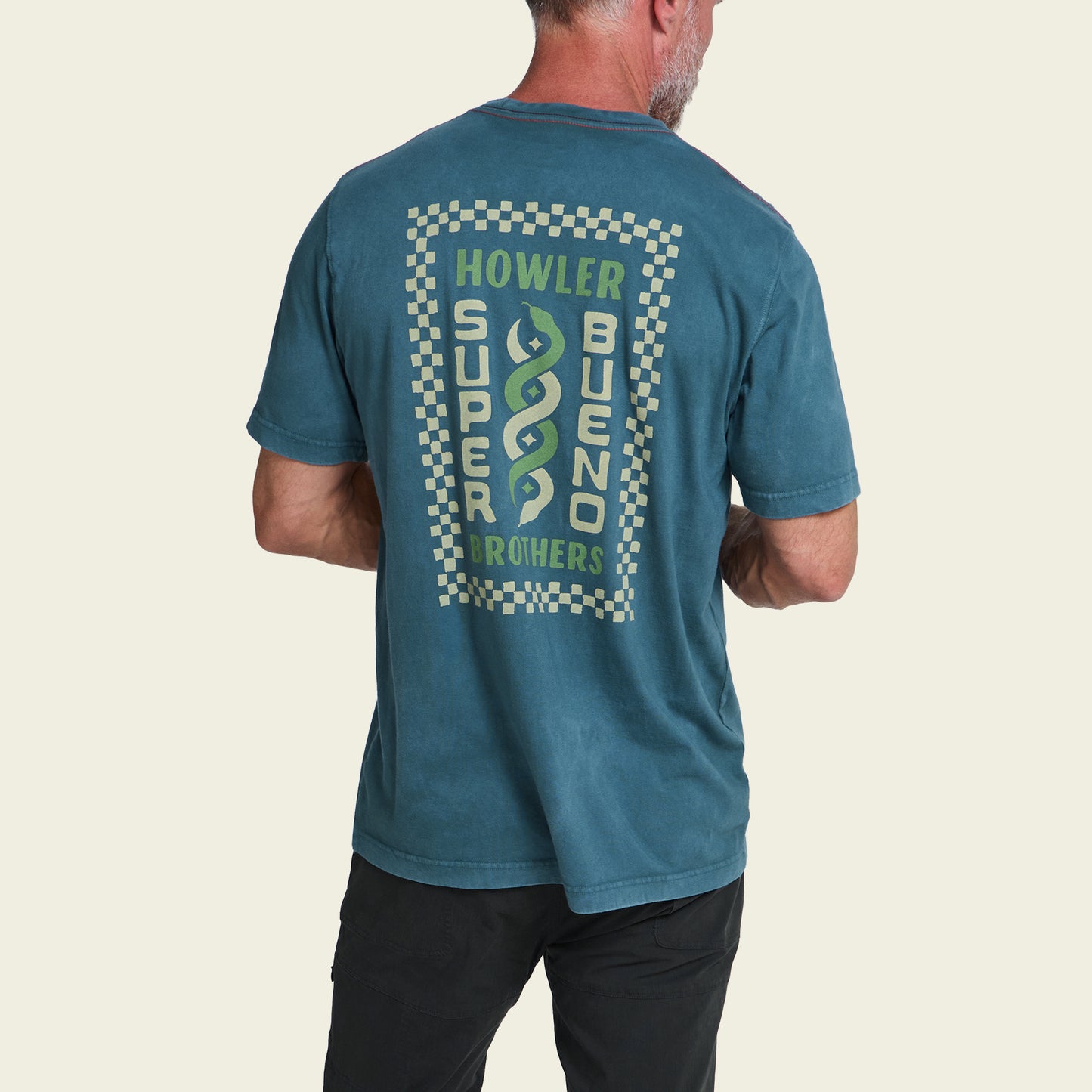 Super Bueno Serpientes Cotton T-Shirt - Storm - View 5