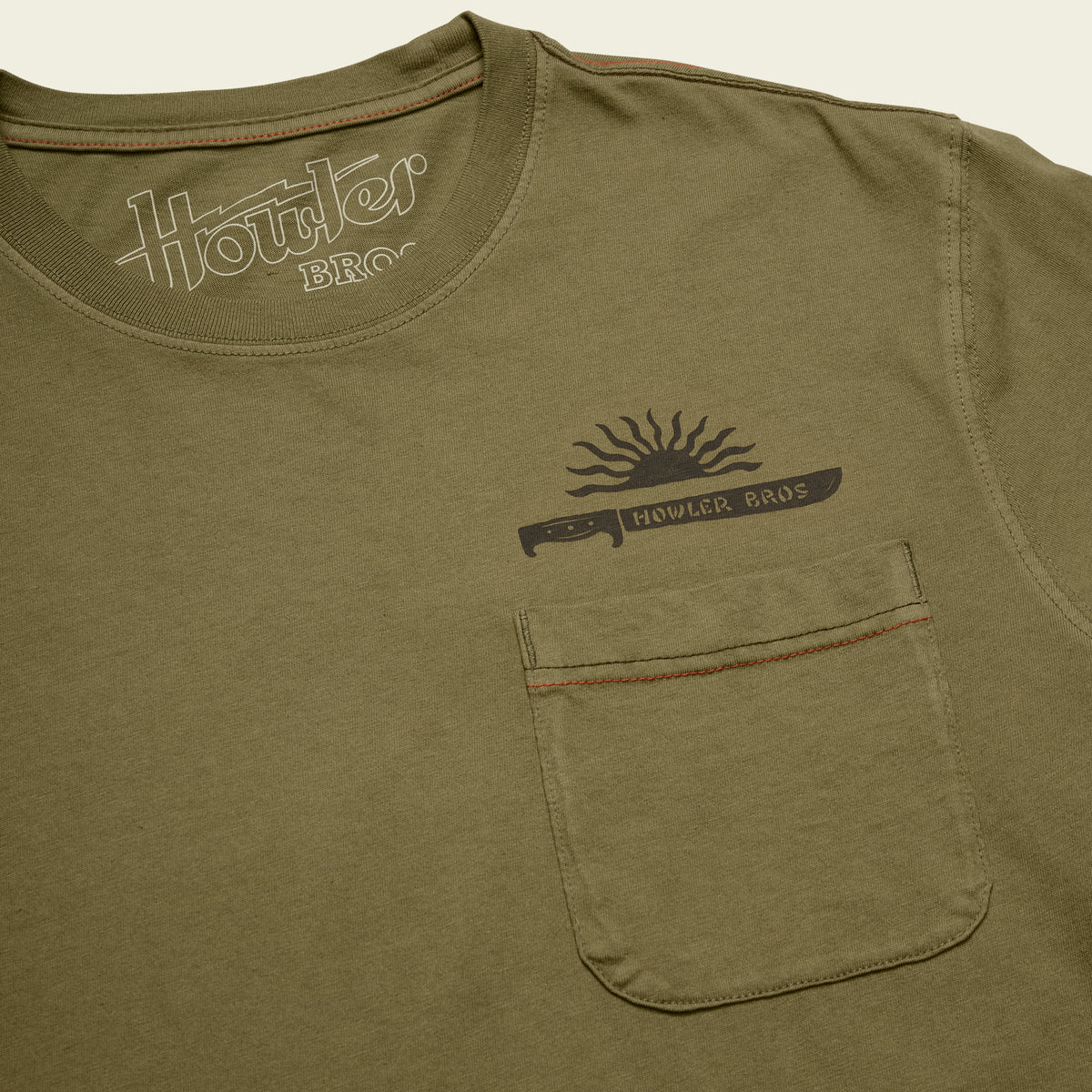 HB Machete Cotton Pocket T-Shirt - Olive - View 5