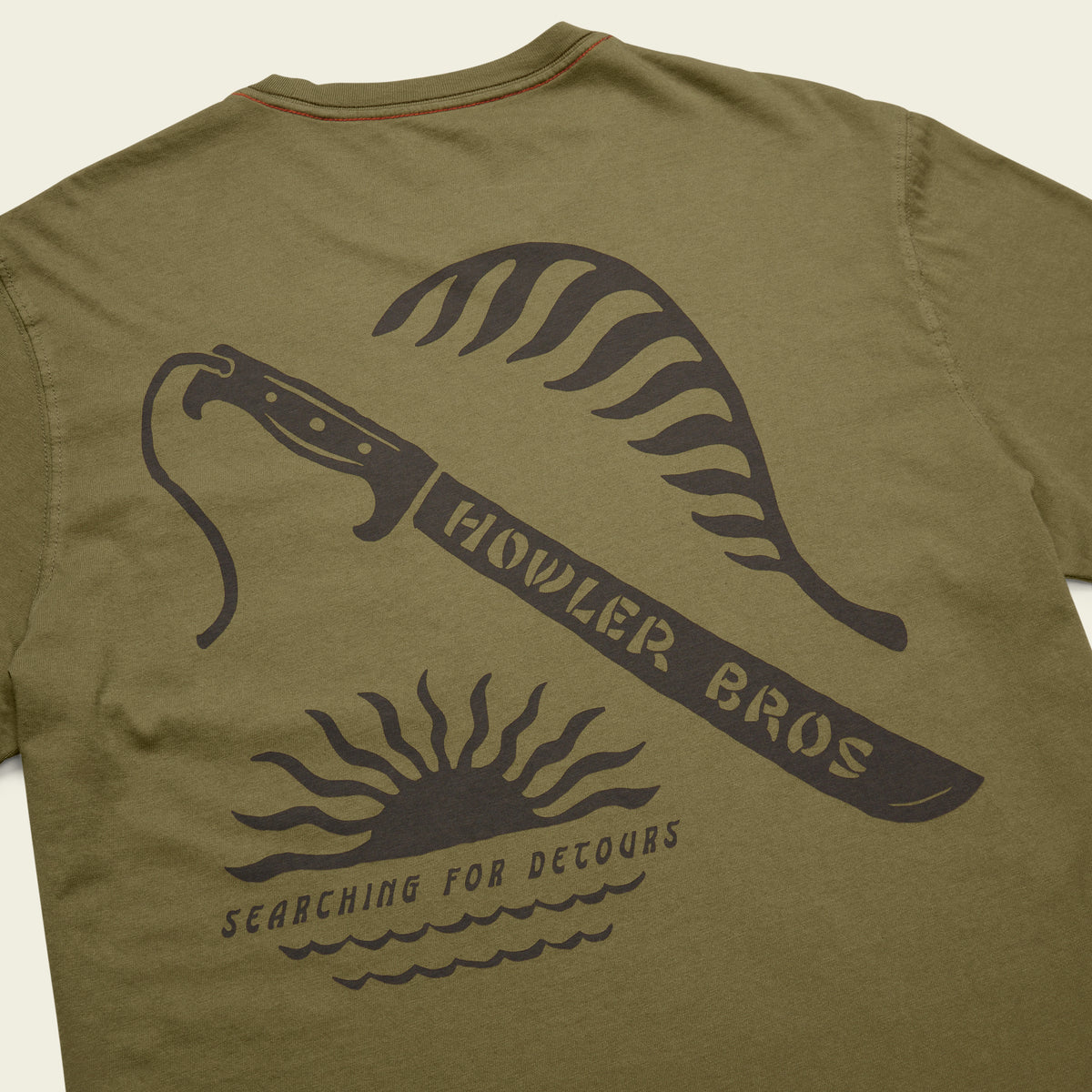 HB Machete Cotton Pocket T-Shirt - Olive - View 6