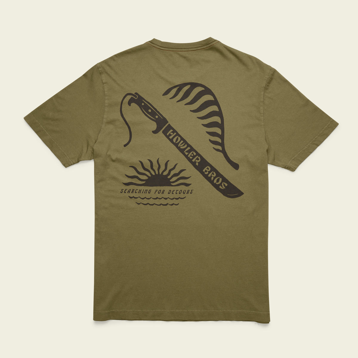 HB Machete Cotton Pocket T-Shirt - Olive - View 1