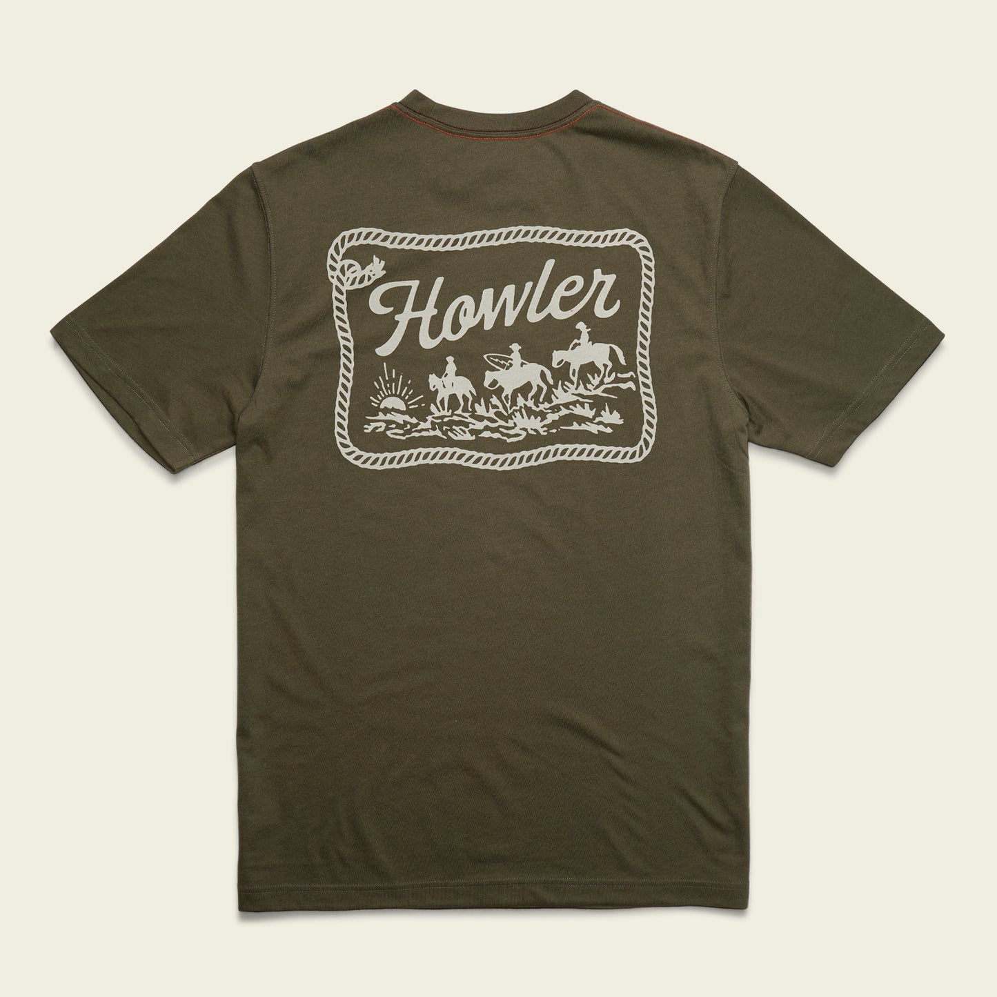 Howler Posse T-Shirt - Dark Olive - View 1