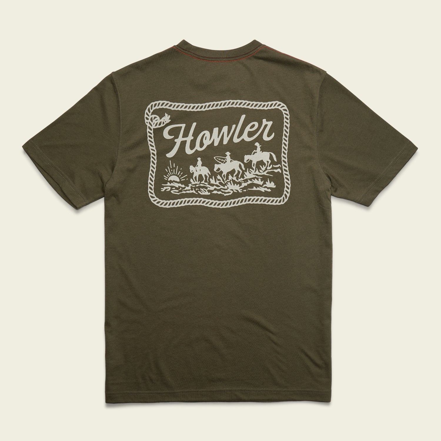 Howler Posse T-Shirt - Dark Olive - View 1
