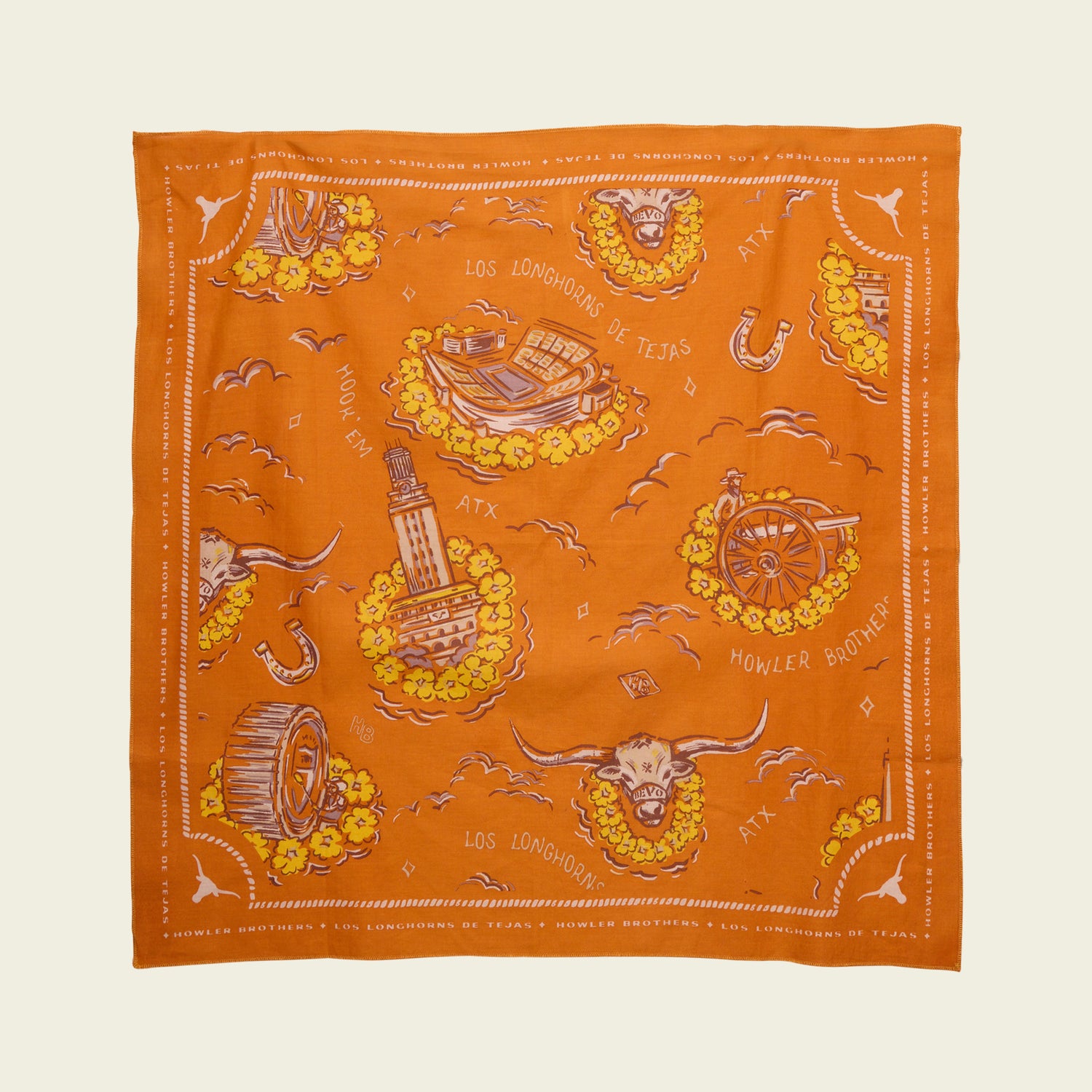 Texas Longhorns Bandana - Forty Acres : Burnt Orange