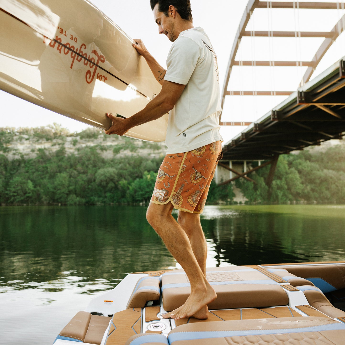 Texas Longhorns Bruja Boardshorts - Forty Acres : Burnt Orange - View 6