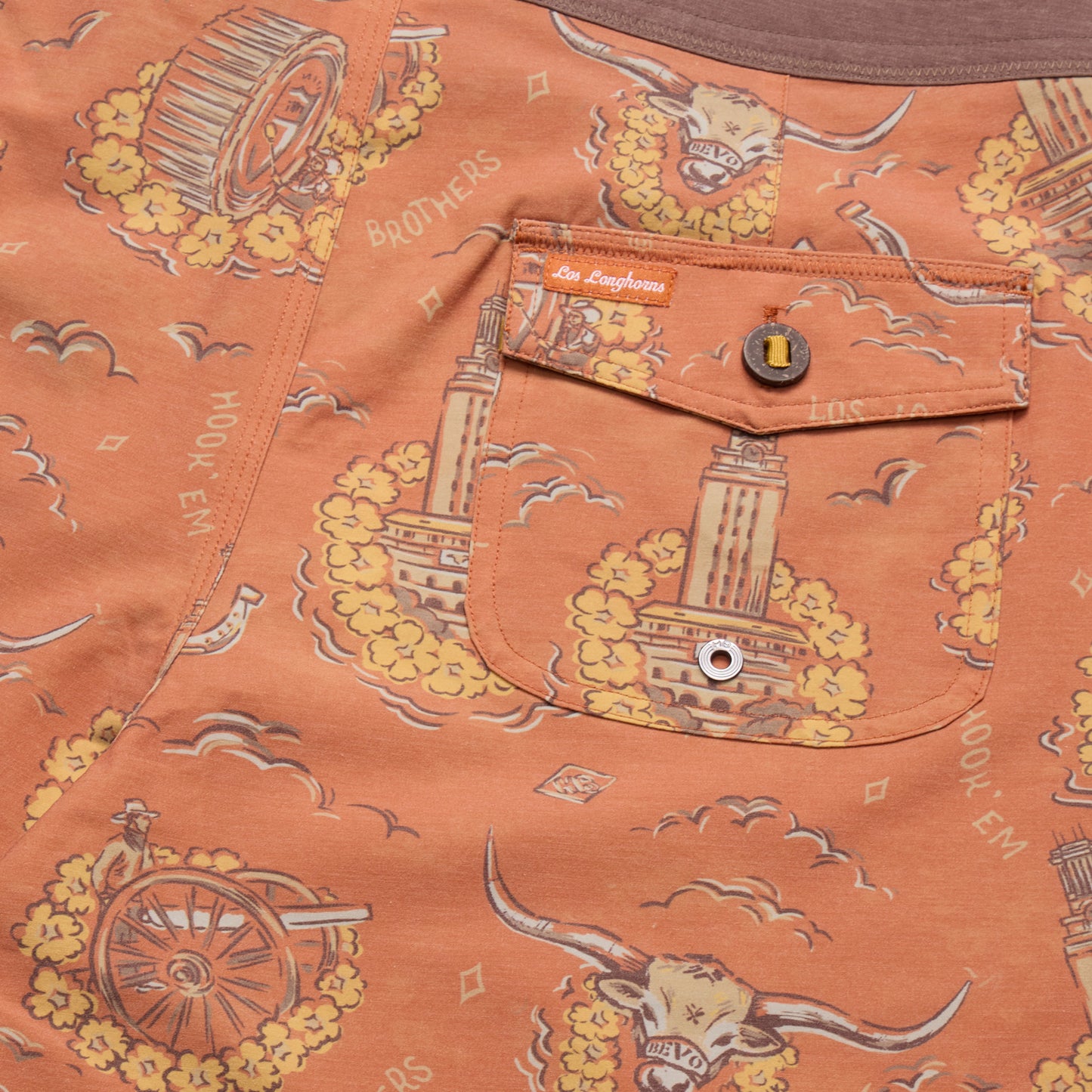 Texas Longhorns Bruja Boardshorts - Forty Acres : Burnt Orange - View 5