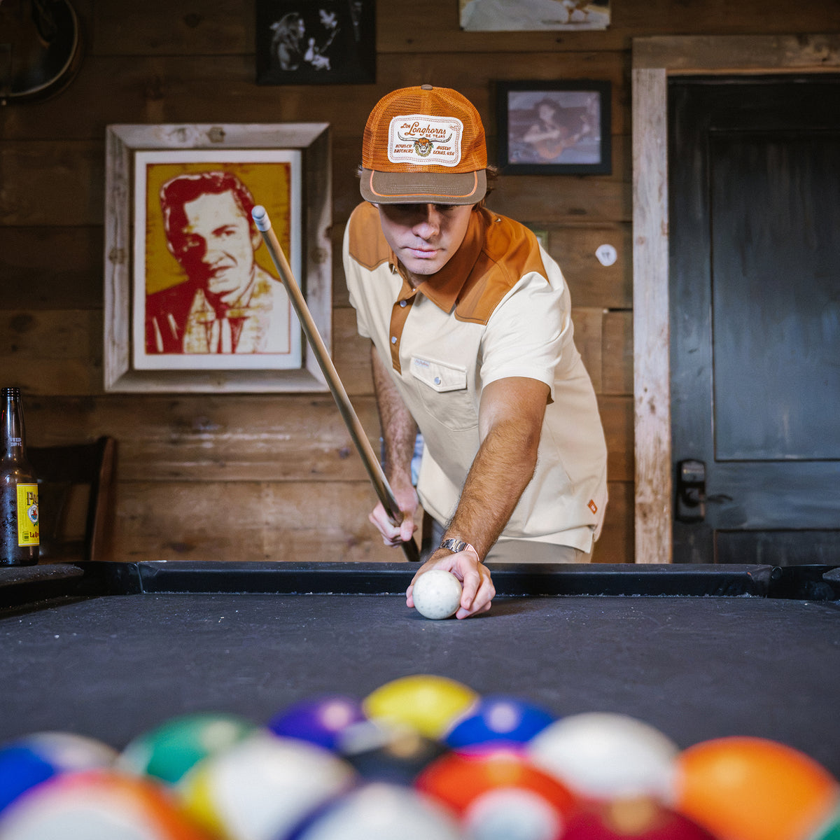 Texas Longhorns Feedstore Snapback - Bevo Buckle : Burnt Orange / Brown - View 4