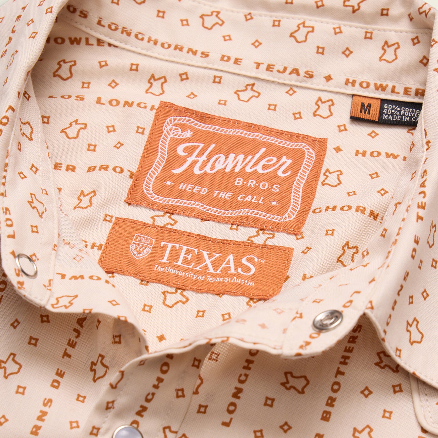 Texas Longhorns H Bar B Snapshirt - Los Longhorns Stripe : Riverbed Oxford - View 6