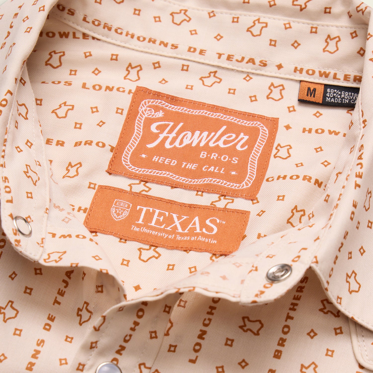 Texas Longhorns H Bar B Snapshirt - Los Longhorns Stripe : Riverbed Oxford - View 6