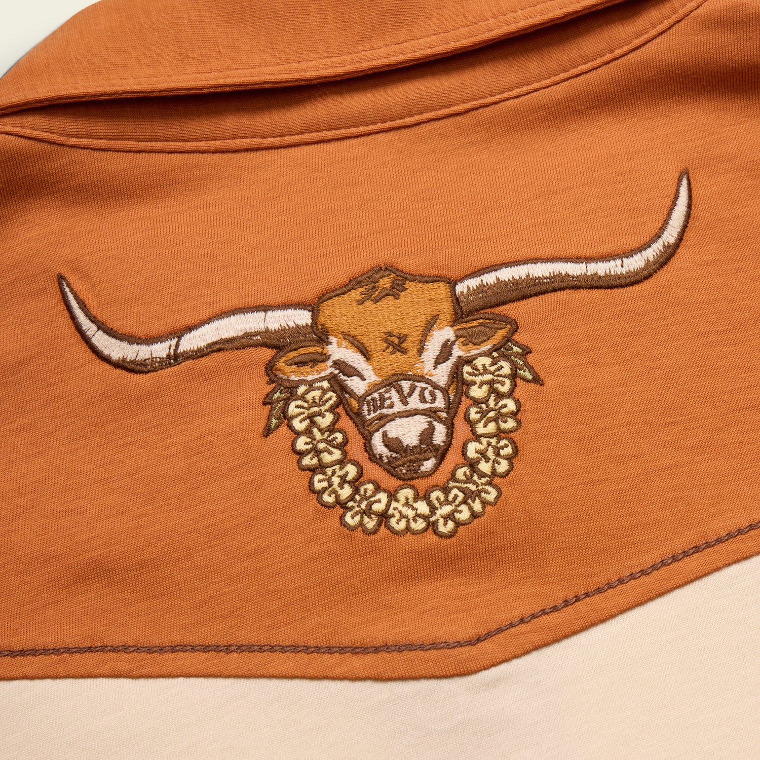 Texas Longhorns Ranchero Polo - Burnt Orange / White - View 7