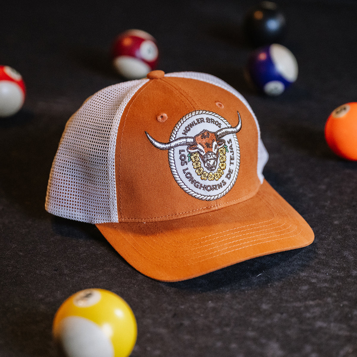 Texas Longhorns Standard Hat - Bevo : Burnt Orange / White - View 4
