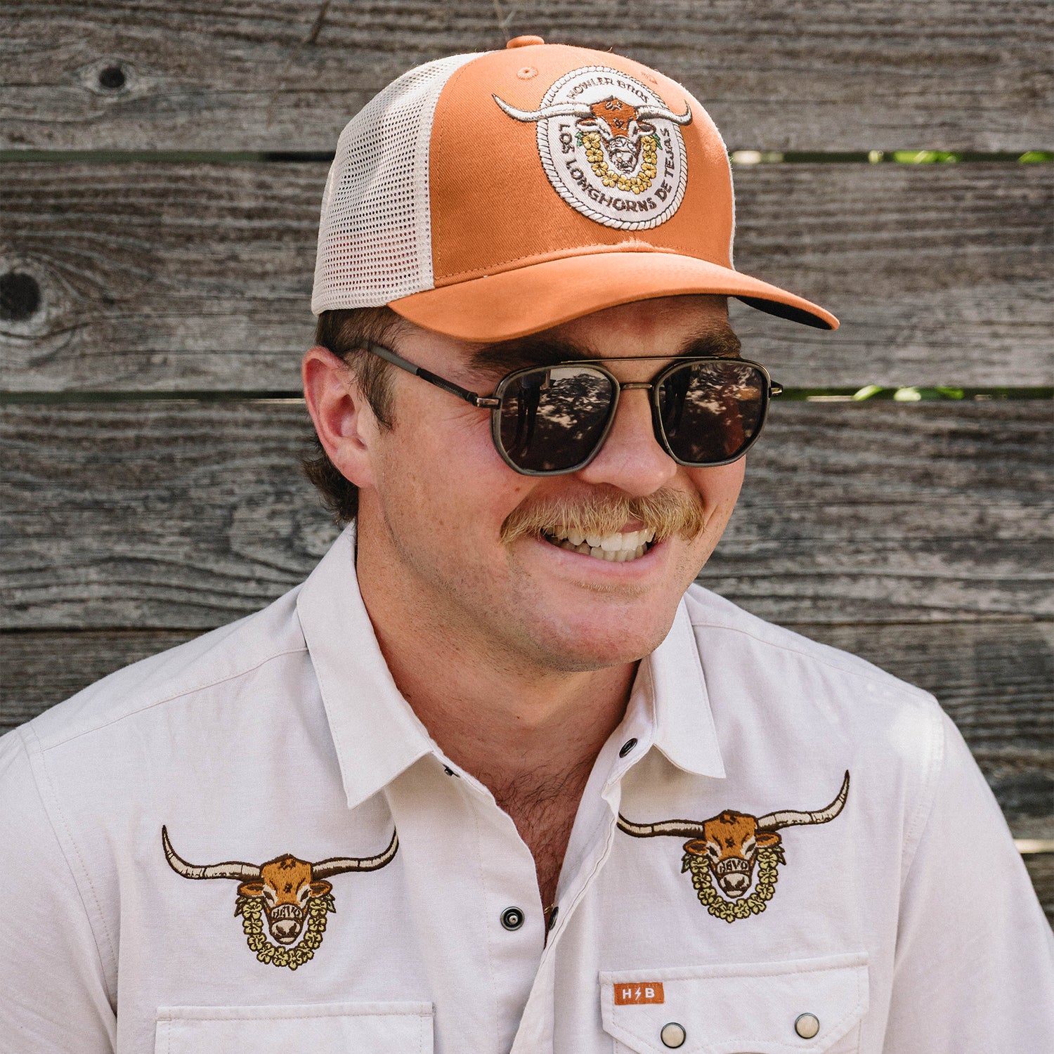 Texas Longhorns Standard Hat - Bevo : Burnt Orange / White