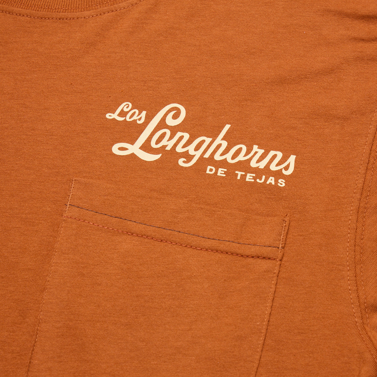 Texas Longhorns Pocket T-Shirt - Bevo Buckle : Burnt Orange / Brown - View 3