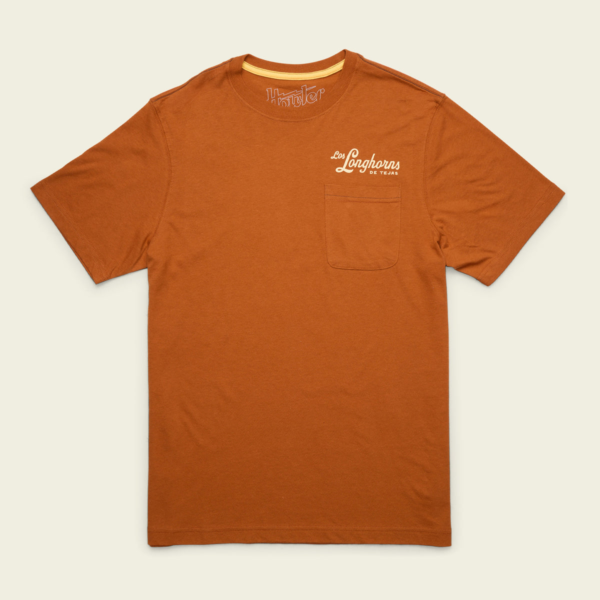 Texas Longhorns Pocket T-Shirt - Bevo Buckle : Burnt Orange / Brown - View 5