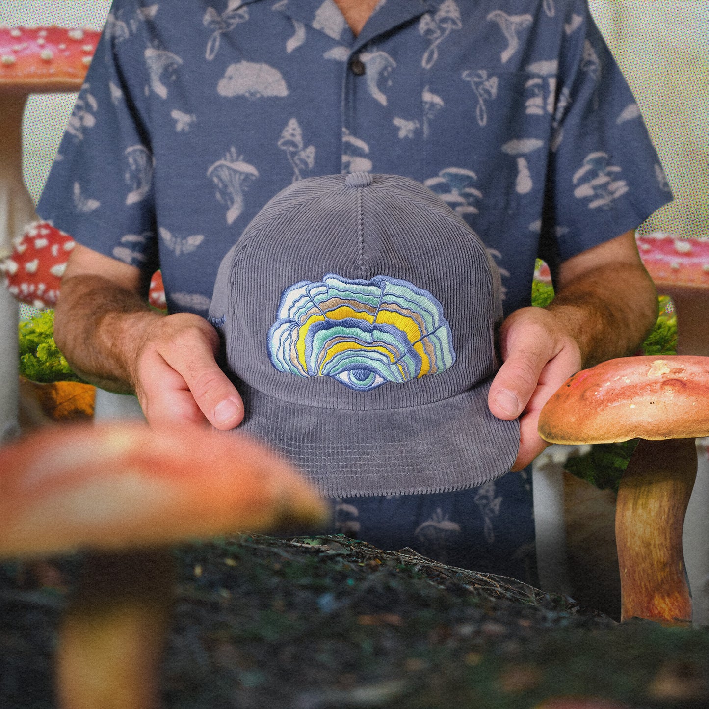 Ft. Lonesome Mutation Snapback - Third Eye : Petrol Corduroy