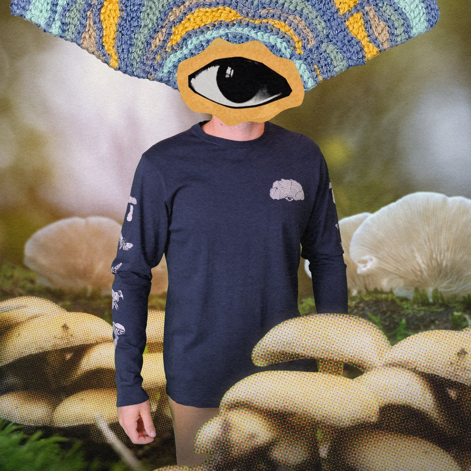 Ft. Lonesome Mutation Longsleeve Cotton T-Shirt - Midnight