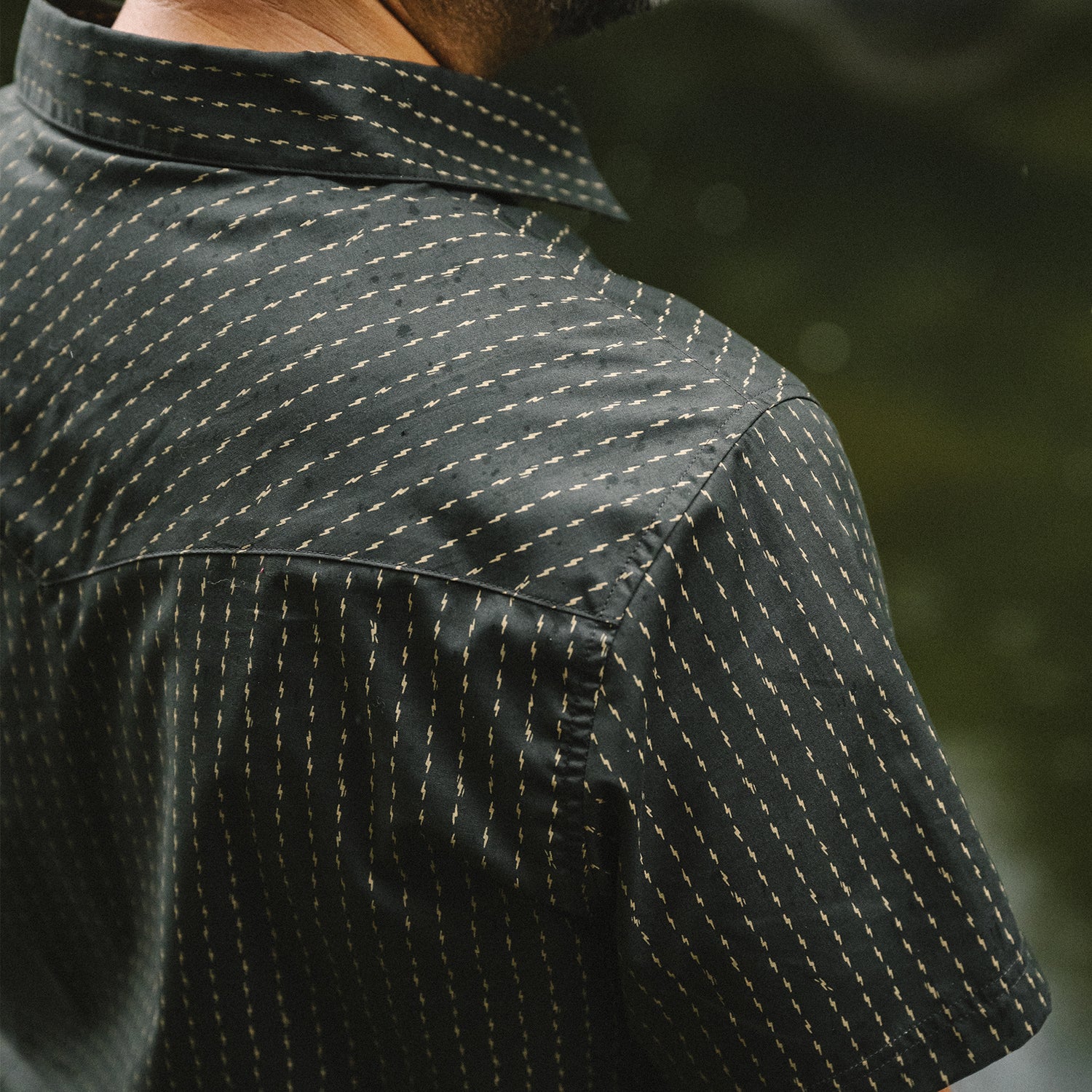 H Bar B Snapshirt - Power Lines : Antique Black