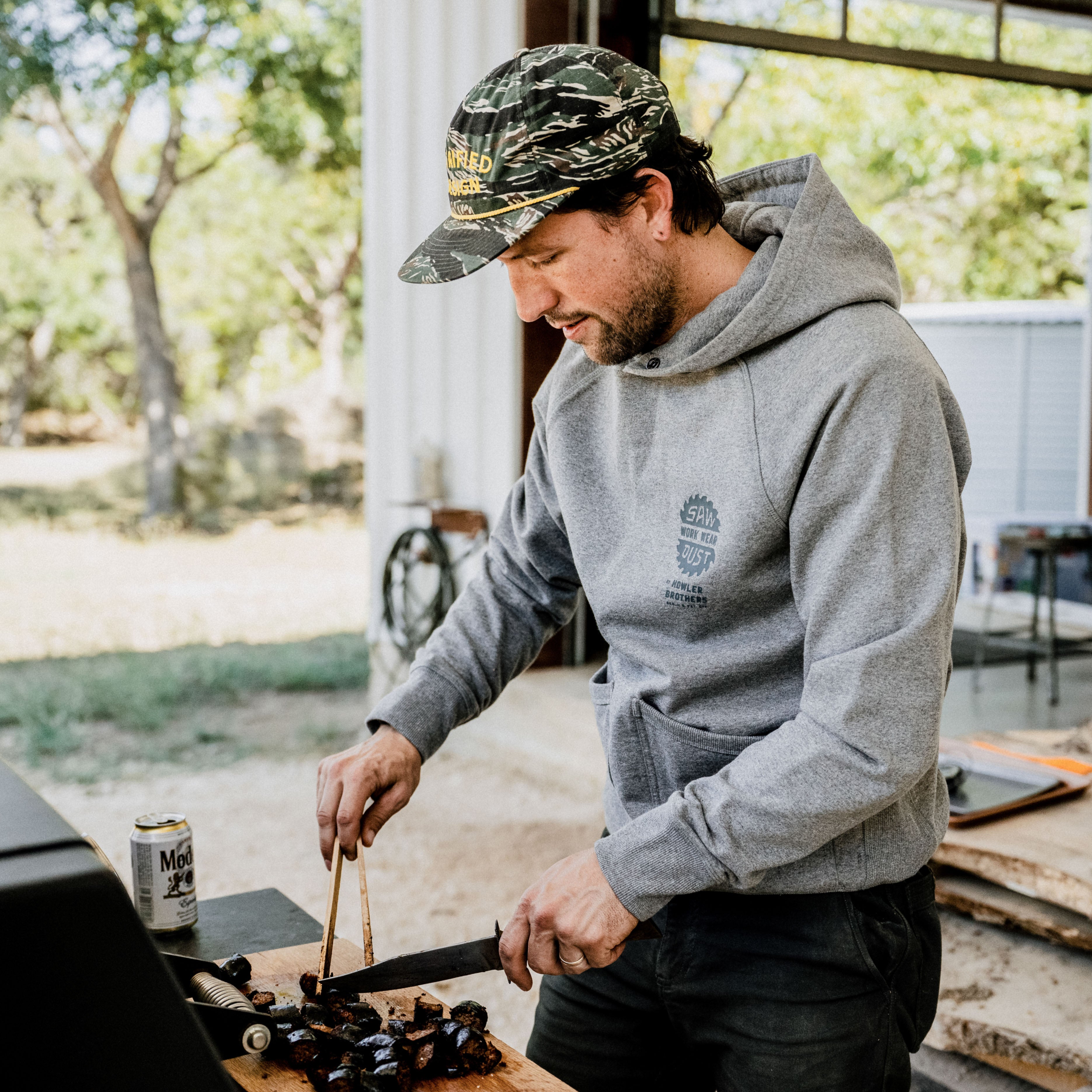 Grey work outlet hoodie