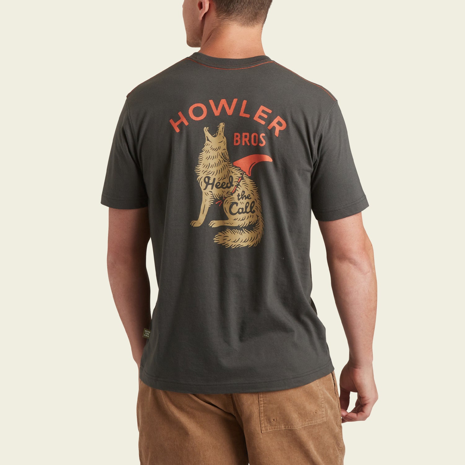Howler Brothers Select Pocket T-Shirt Coyote Howl: Antique Black / L