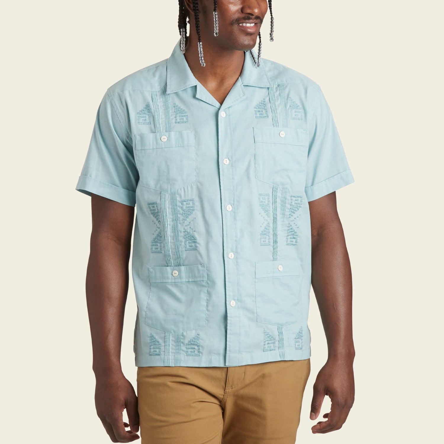 Guayabera Shirt - Hemisphere Blue