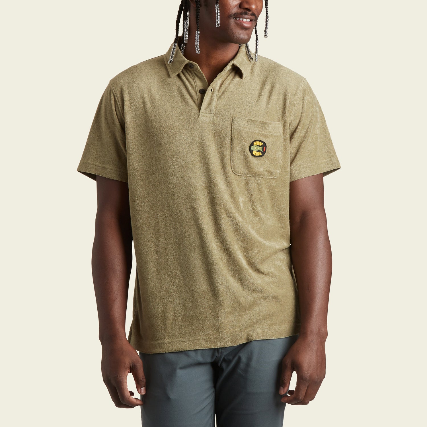 Howlin' Short Sleeve Color Block Terry Shirt Butter In The Sun at
