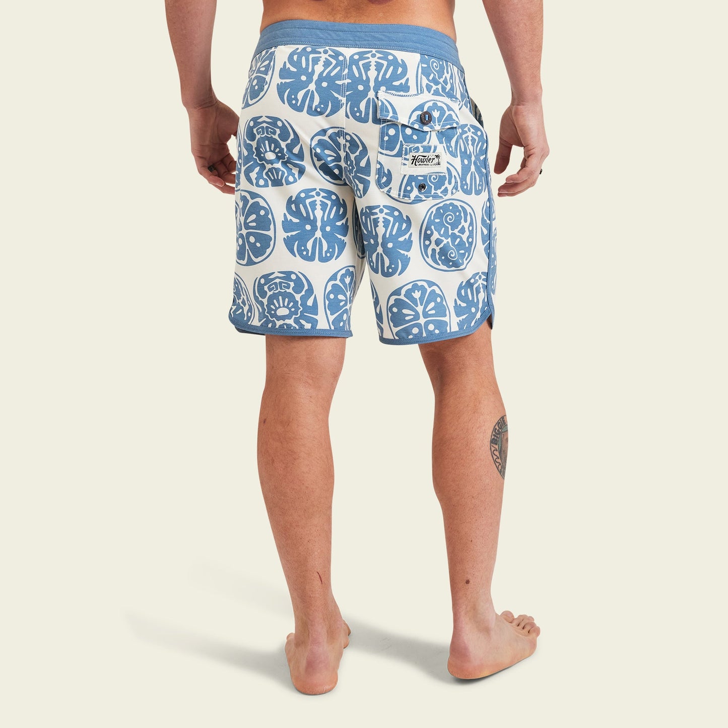 Bruja Boardshorts 18.5" - Sea Idols : Bone White